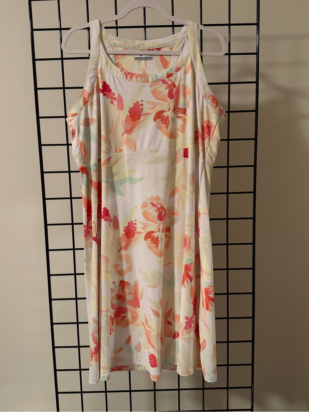 Columbia Cream Sundress with Coral & Mint Floral Pattern